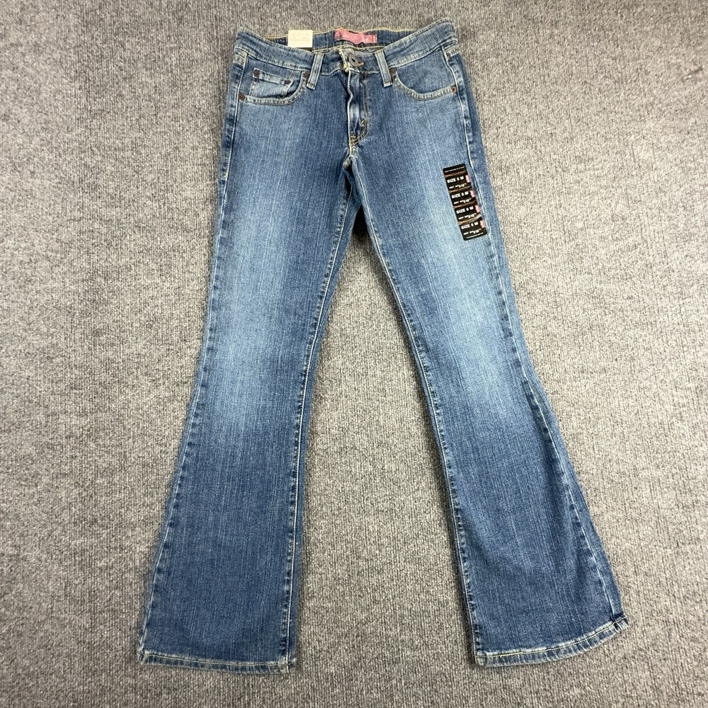 Y2K Levi's 518 Superlow Bootcut Jeans Juniors 5 Medium Blue Low Rise Stretch
